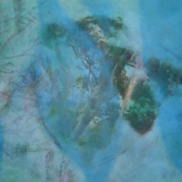 River Image, oil on paper. 530 x 695 mm
